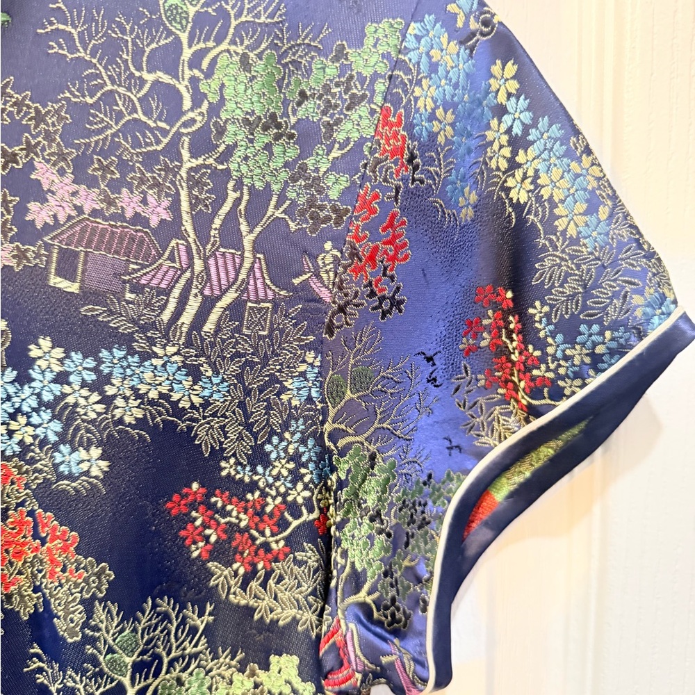 Vintage Traditional From Hong Kong Kimono Dress Size Small Silk - Picture 11 of 15